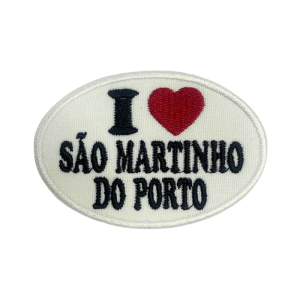 Embroidered Emblem - I Love São Martinho do Porto Oval (White)
