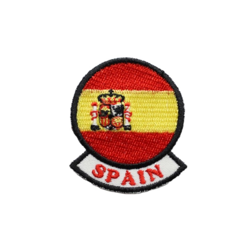Parche Bordado – Bandera España Redonda - Spain - Lousãtextil