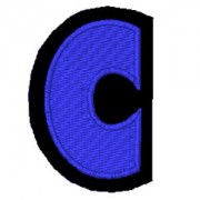 Letra C azul