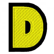 Letra D amarelo