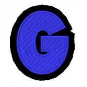 Letra G azul