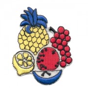 emblema fruta ananás limão uvas.def