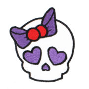 Emblema Boneca caveira com laço violeta
