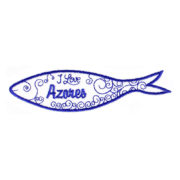 Emblema Sardinha Azul I Love Azores