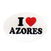 Emblema oval Branco I Love Azores