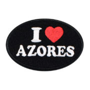 Emblema oval Preto I Love Azores