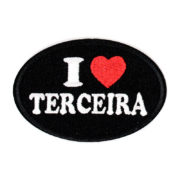 Emblema oval I Love TERCEIRA, preto.