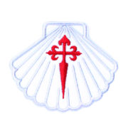 Emblema Bordado Concha com Espada de Santiago
