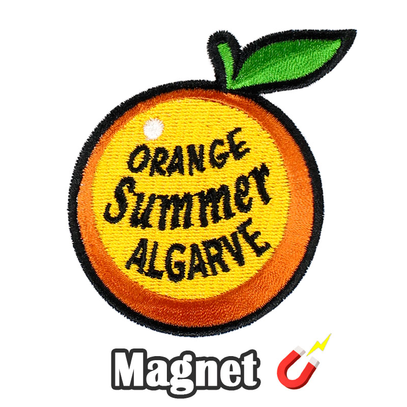 Emblema magnético Bordado Laranja Orange Summer Algarve Portugal (Íman)