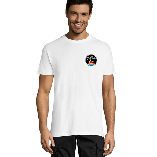 T-shirt cinza em um jovem branco fundo, frente e verso — Fotografias de  Stock © Ra33 #149002787