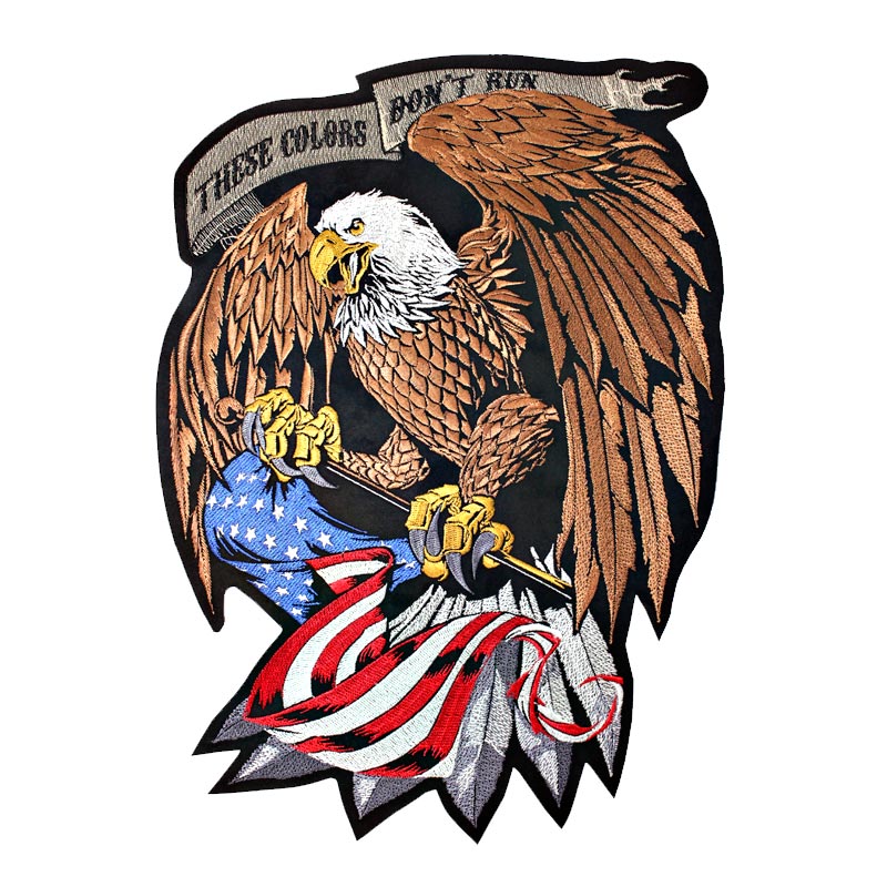 Emblema Águia com Bandeira EUA, grande.