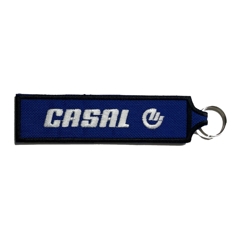 Porta-chaves Bordado Mota Casal - Azul.