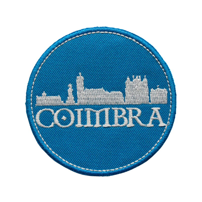 Emblema Bordado Redondo Coimbra (Azul)