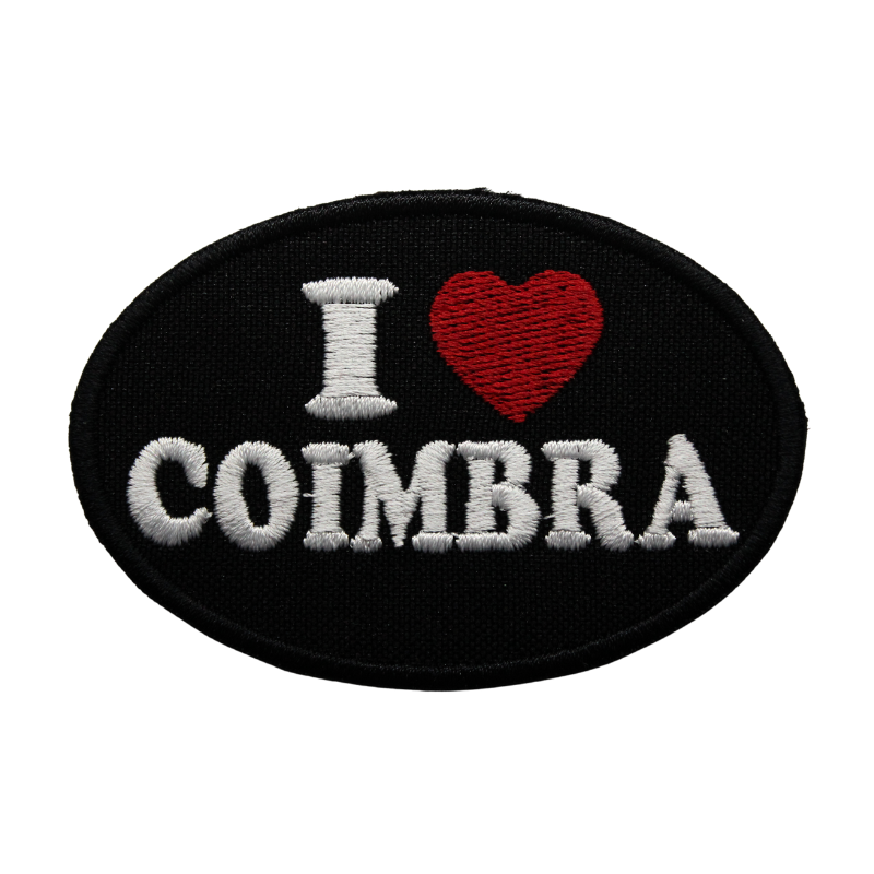 Emblema Oval- I Love Coimbra (Preto)