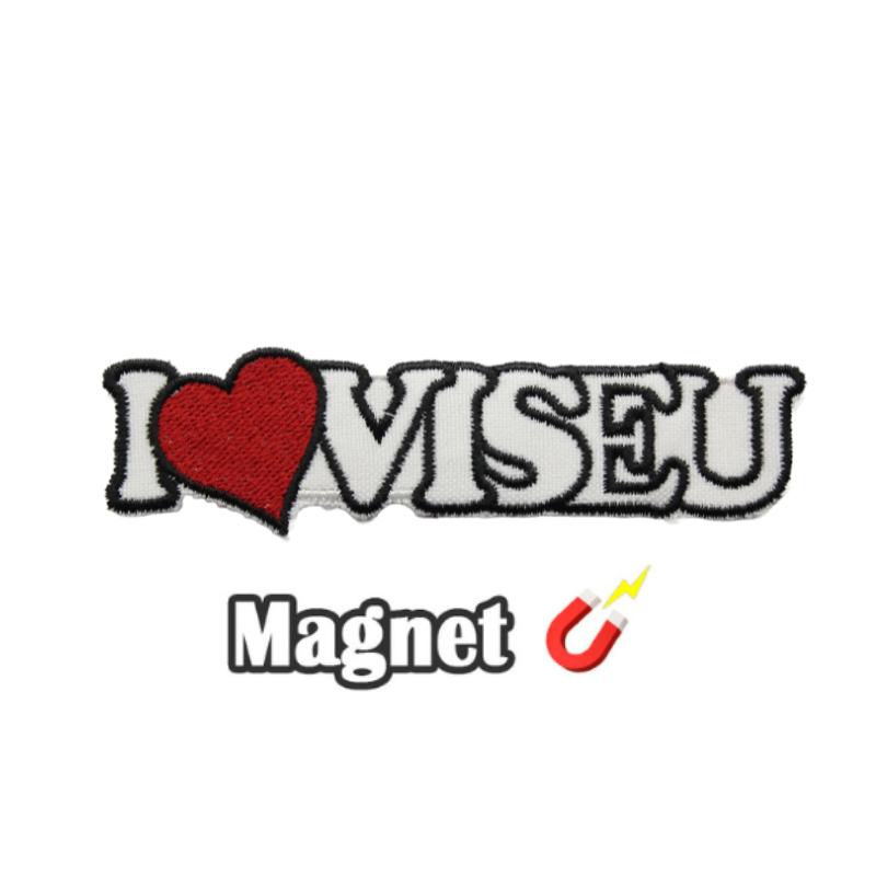 Emblema Bordado Magnético "I Love Viseu"