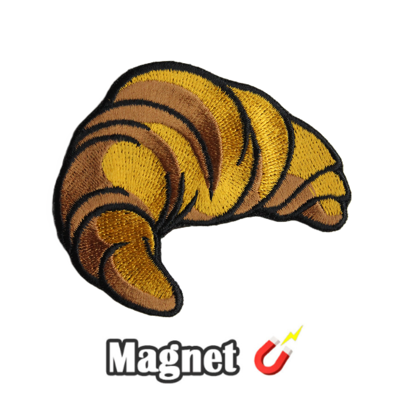 Emblema Magnético Bordado - Croissant