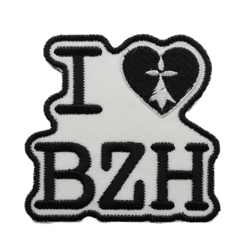 Emblema Bordado "I Love Bretanha" (coração preto)