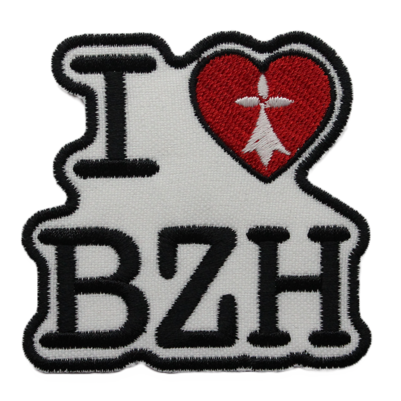 Emblema Bordado "I Love Bretanha" (coração vermelho)