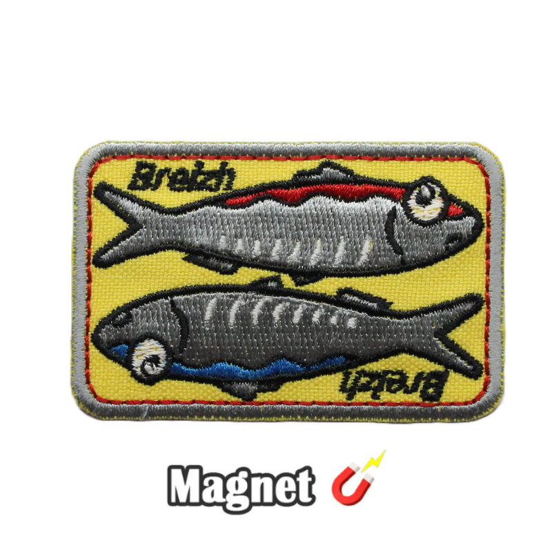 Emblema Magnético Bordado Bretanha (peixes)
