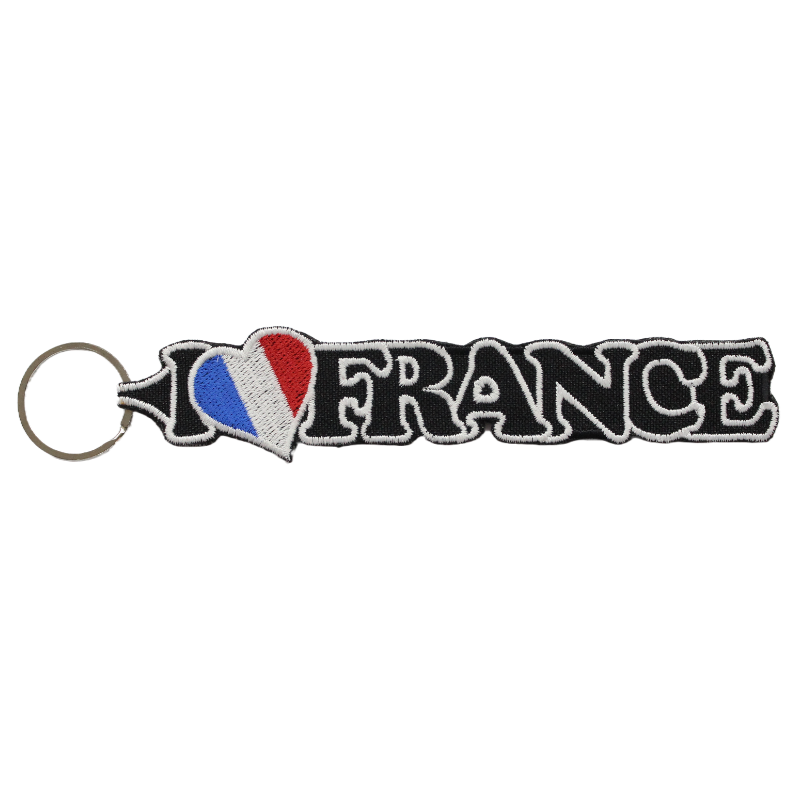 Porta-chaves I Love France (Preto)