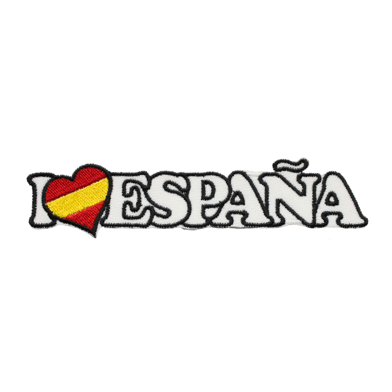 Emblema Bordado "I Love Espanha" (Branco)