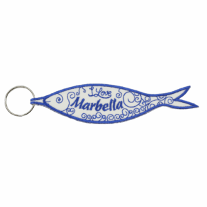Llavero brodé – Sardina I Love Marbella