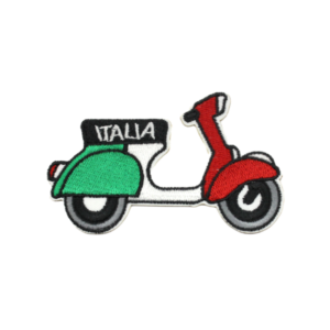 Emblème brodé de l'Italie – Vespa colorée