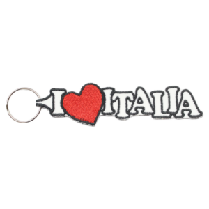 Porta-Chaves Bordado - I Love Itália