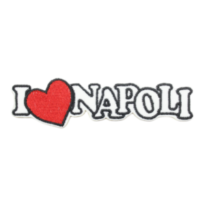 Emblema Bordado Itália - I Love Napoli (Branco)
