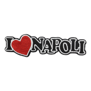 Emblema Bordado Itália - I Love Napoli (Preto)