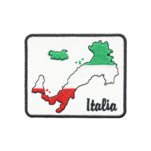 Embroidered Emblem of Italy - Map (with Flag)