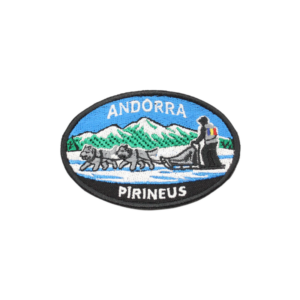 Emblème brodé d'Andorre - Traîneau des Pyrénées