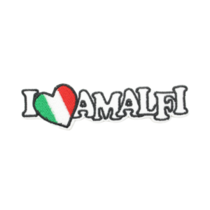 Emblème brodé Italie – J'aime Amalfi (avec drapeau)