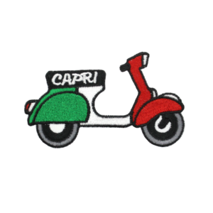 Emblème brodé Italie – Vespa Capri colorée