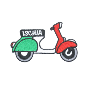 Emblema bordado de Italia – Vespa Ischia colorida