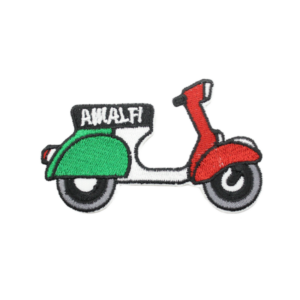 Emblème brodé Italie – Vespa Amalfitaine colorée