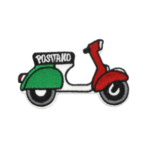 Emblème brodé Italie – Vespa Positano colorée