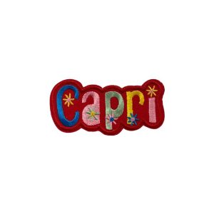 Emblema Bordado Itália - Capri (Letras Coloridas)