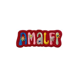 Emblema Bordado Itália - Amalfi (Letras Coloridas)