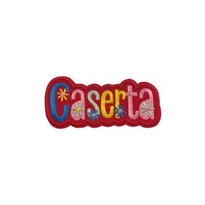Emblema Bordado Itália - Caserta (Letras Coloridas)