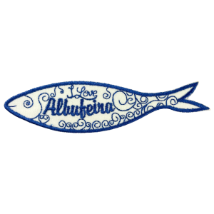 Emblème Brodé - Sardine I Love Albufeira