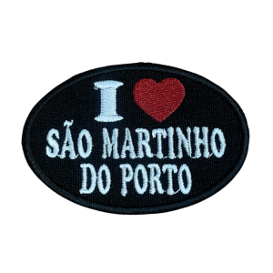Embroidered Emblem - I Love São Martinho do Porto Oval (Black)