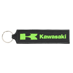 Porte-clés brodé - Kawasaki (vert fluorescent)